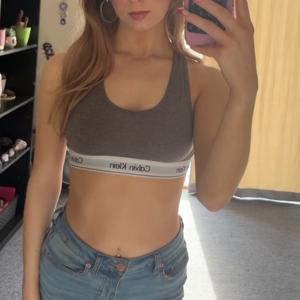 Calvin Klein Gray Sports Bra